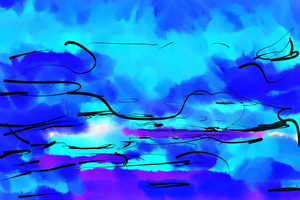 Abstract line art the 17th horizontal