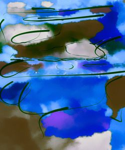 Abstract line art the 18th  version 2 vertical