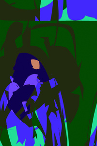 Blue angel art abstract design 136