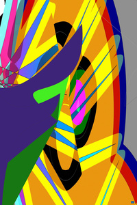 Blue angel art abstract design 139