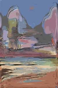 Blue angel art abstract design 70