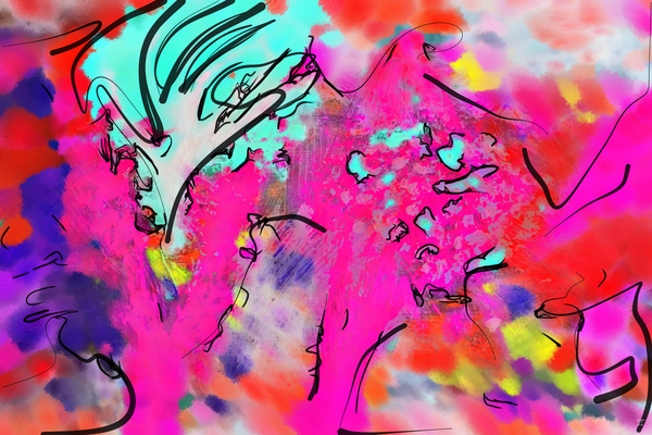 Abstract line art the 12th horizontal Print