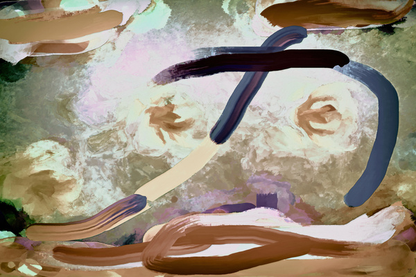 Abstract line art the 19th version 2 horizontal Print