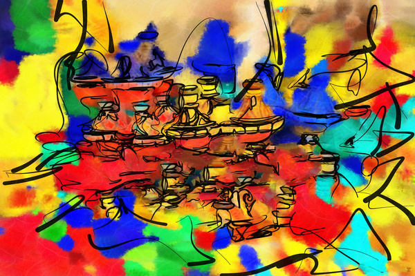 Abstract line art the 2nd horizontal Print