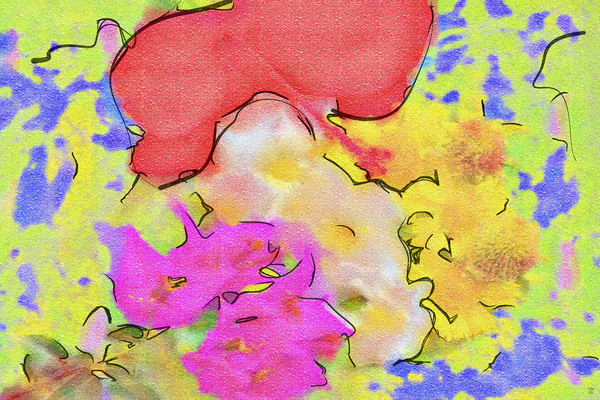 Abstract line art the 6th horizontal Print