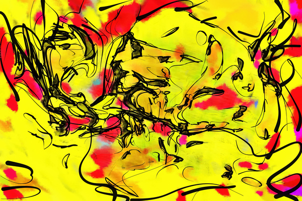 Abstract line art  the 8th horizontal Print