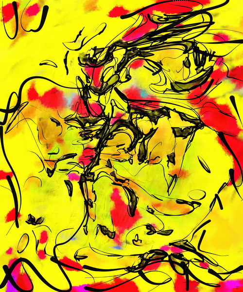 Abstract line art the 8th vertical Print