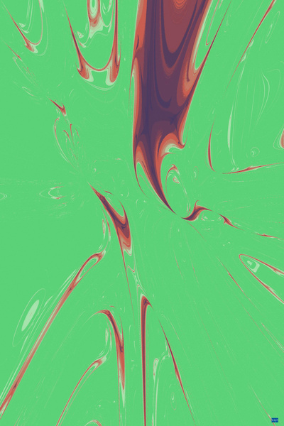 Blue angel art abstract design 109 Print