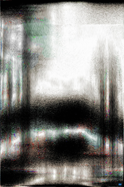 Blue angel art abstract design 117 Print