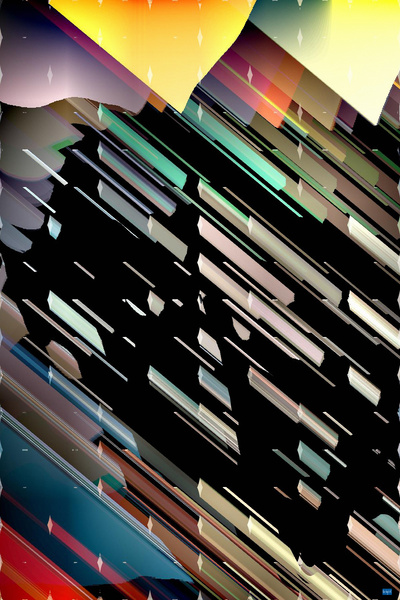 Blue angel art abstract design 25 Print