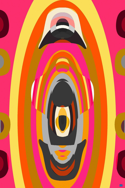 Blue angel art abstract design 30 Print