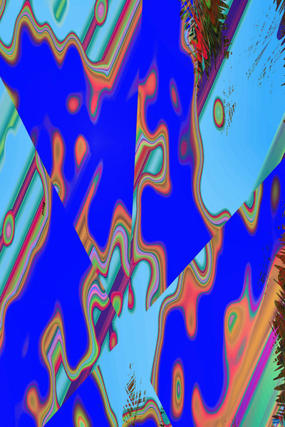 Blue angel art abstract design 33 Print