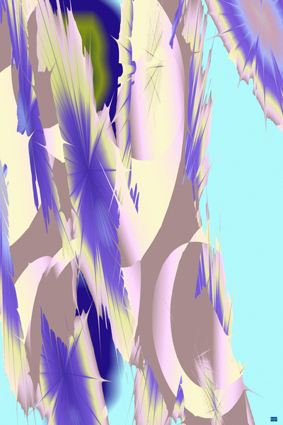 Blue angel art abstract design 57 Print