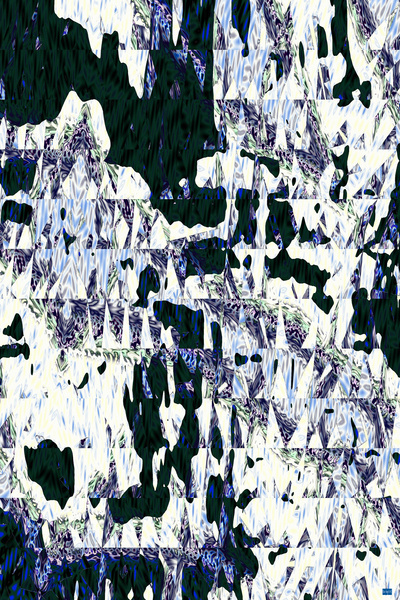 Blue angel art abstract design 93 Print