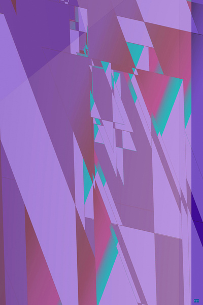 Blue angel art abstract design 94 Print