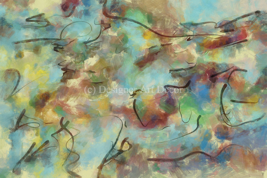 Abstract line art  the 10th horizontal  Print