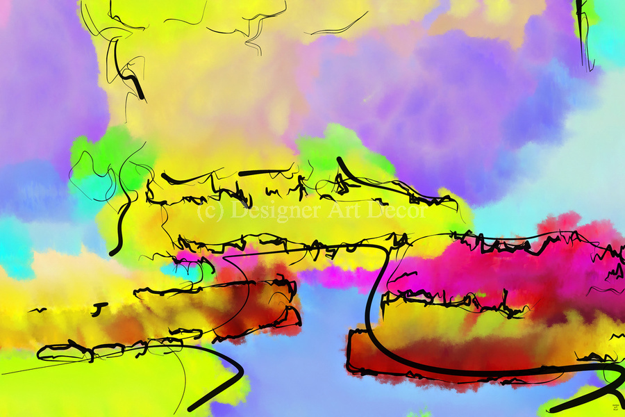 Abstract line art the 11th horizontal  Print