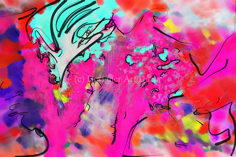 Abstract line art the 12th horizontal  Print