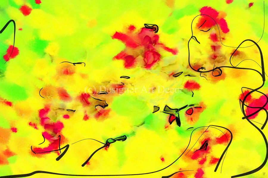 Abstract line art 14th horizontal Version 1  Print