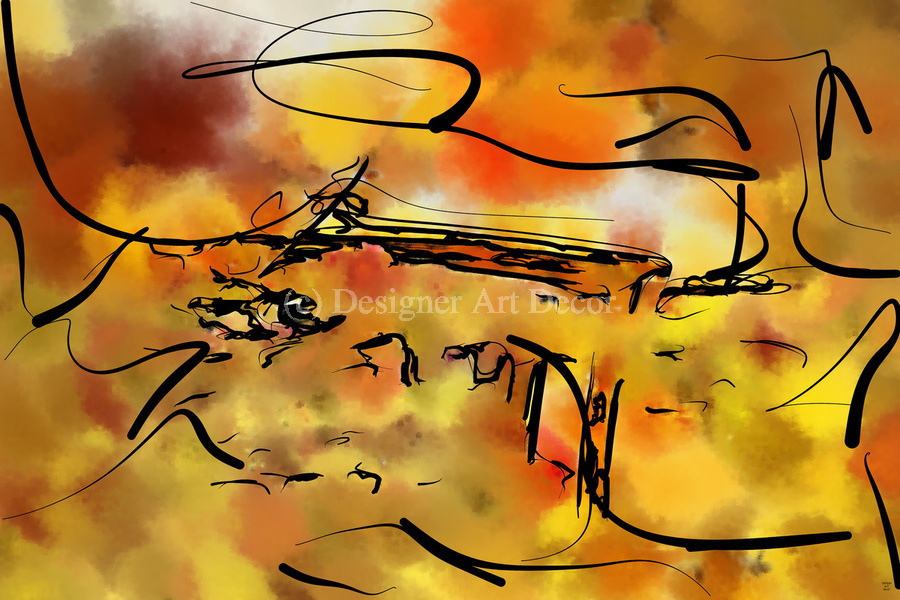 Abstract line art the 4th horizontal  Print