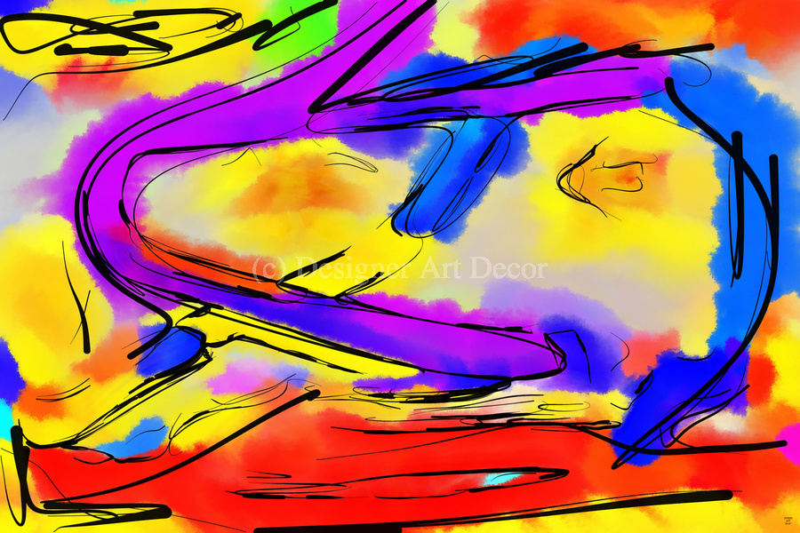 Abstract line art the 5th horizontal  Print