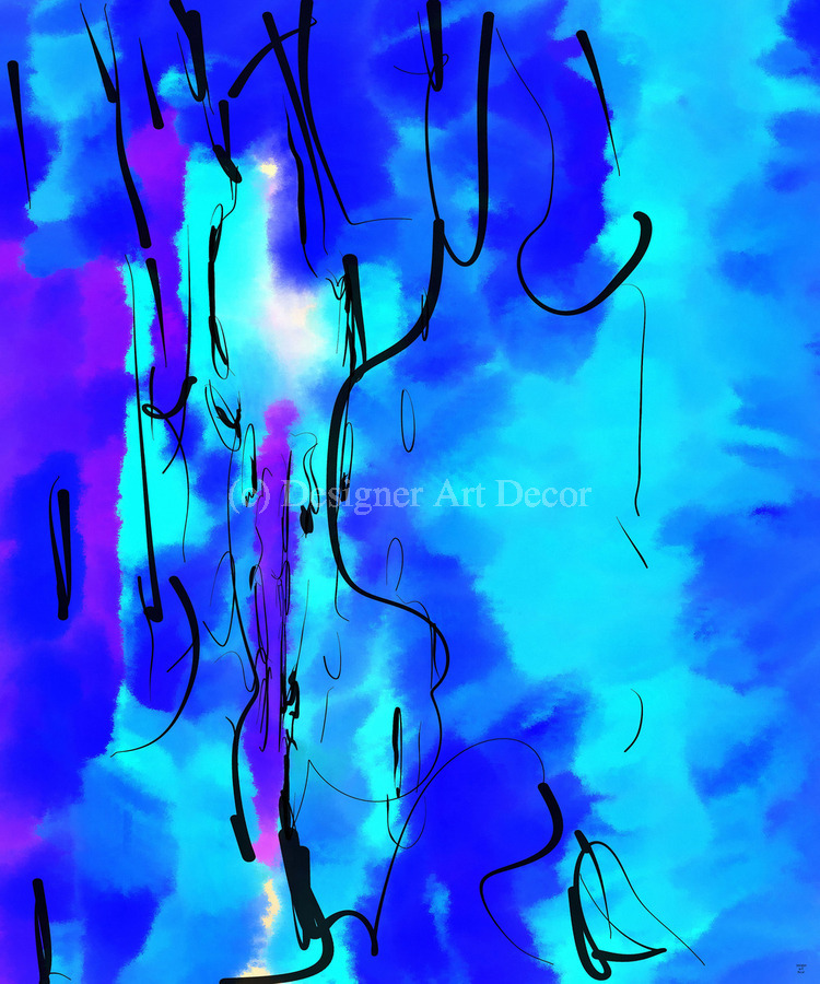 Abstract line art the 17th vertical  Print