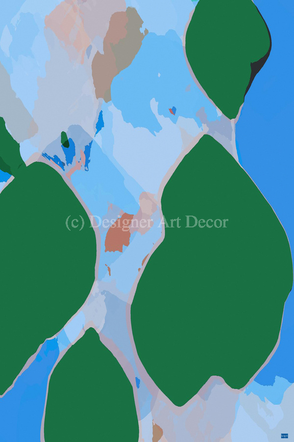 Blue angel art abstract design 12  Print