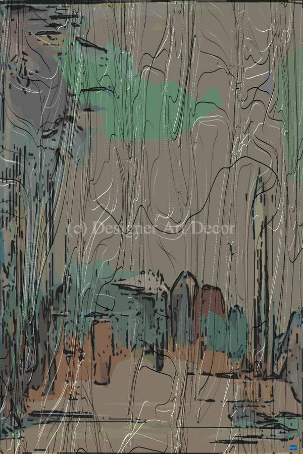 Blue angel art abstract design 21  Print