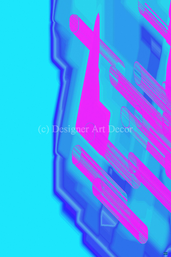 Blue angel art abstract design 35  Print