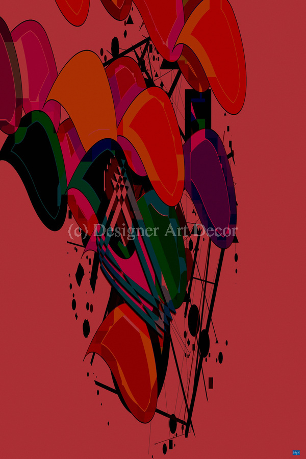 Blue angel art abstract design 68  Print