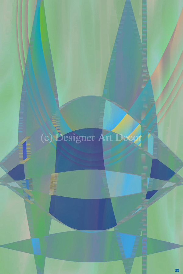 Blue angel art abstract design 7  Print