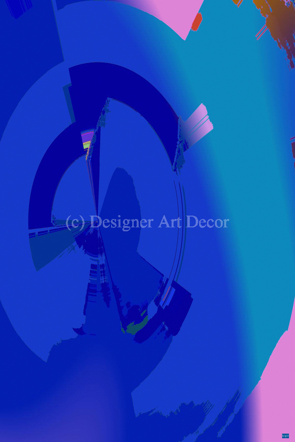 Blue angel art abstract design 9  Print