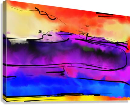 Abstract line art the 21st version 1 horizontal Canvas Print