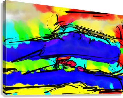 Abstract line art the 21st version 2 horizontal Canvas Print