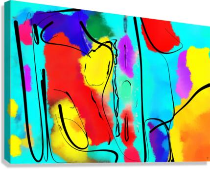 Abstract line art the 18th version 3 horizontal  Canvas Print