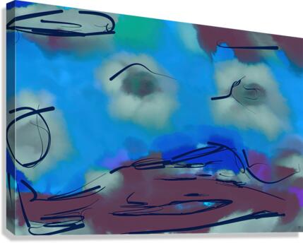 Abstract line art 20th version 2 horizontal Canvas Print