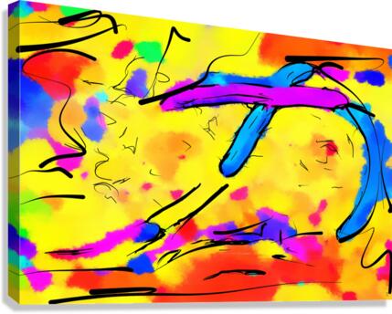 Abstract line art the 19th version 1 horizontal Canvas Print