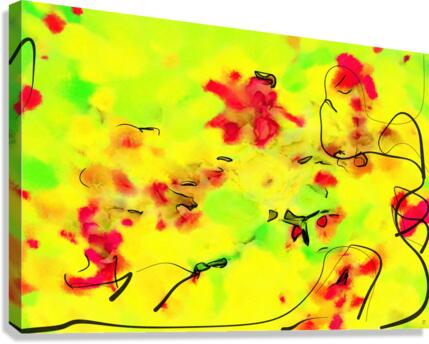 Abstract line art 14th horizontal Version 1 Canvas Print