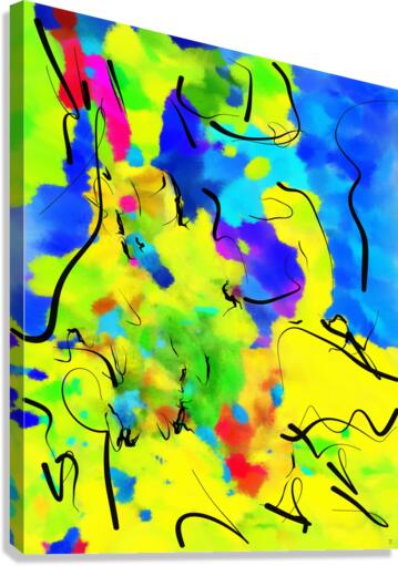 Abstract line art the 9th vertical Canvas Print