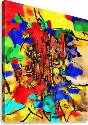 Abstract line art the 2nd vertical Canvas Print