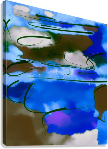 Abstract line art the 18th  version 2 vertical Canvas Print