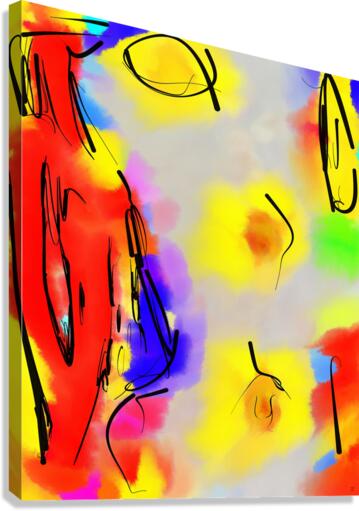 Abstract line art the 20th  version 1 vertical Canvas Print