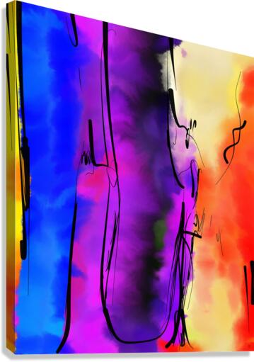 Abstract line art the 21st  version 1 vertical Canvas Print