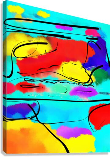 Abstract line art the 18  version 3 vertical Canvas Print