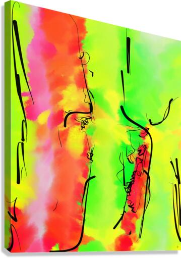 Abstract line art the 7th vertical Canvas Print