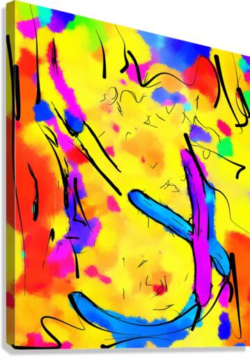 Abstract line art the 19th  vertical version 1  Canvas Print