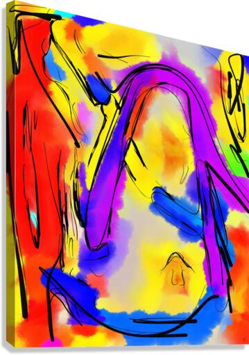 Abstract line art the 5th vertical Canvas Print