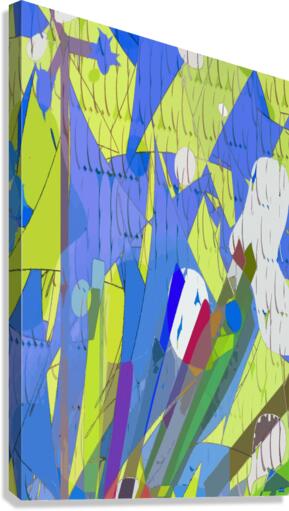 Blue angel art abstract design 97 Canvas Print