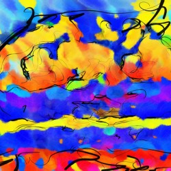 Abstract line art the 1st horizontal