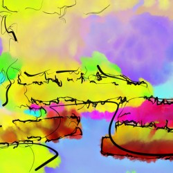 Abstract line art the 11th horizontal
